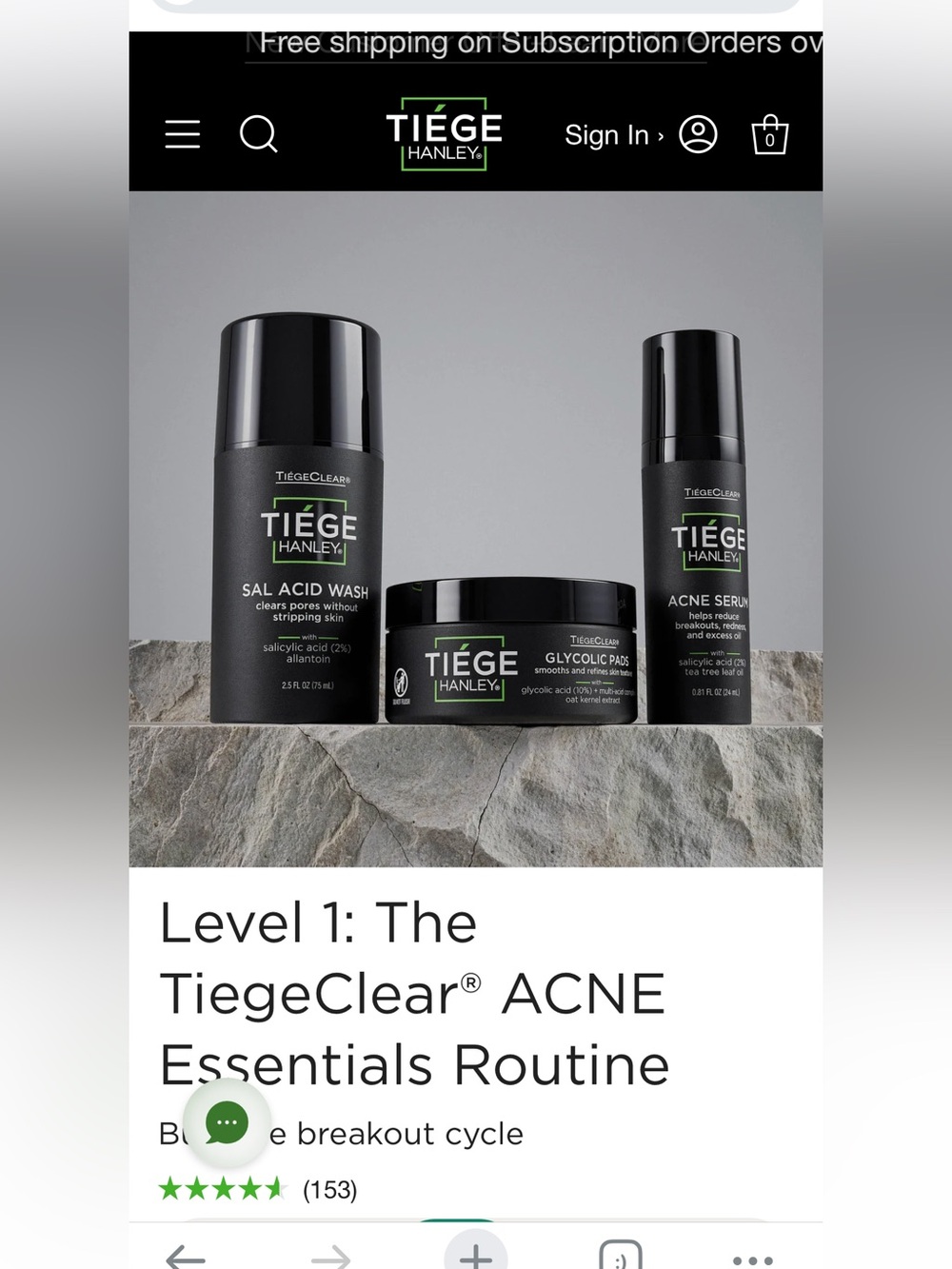 Tiege Hanley Acne Essentials Routine NWT